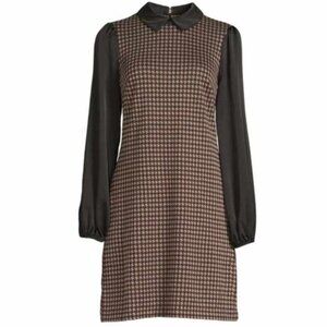 Tommy Hilfiger Houndstooth Twofer Knit Mini Dress